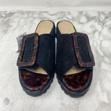 RON WHITE WOMEN'S SANDALS black tortoiseshell 37.5