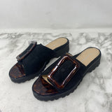 RON WHITE WOMEN'S SANDALS black tortoiseshell 37.5