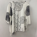 WOMEN'S TOP white black XL
