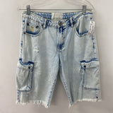 ONE TEASPOON WOMEN'S SHORTS blue white S/28