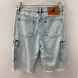 ONE TEASPOON WOMEN'S SHORTS blue white S/28