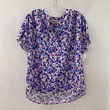 ARMEDANGELS WOMEN'S BLOUSE/SHIRT blue pink yellow floral 10
