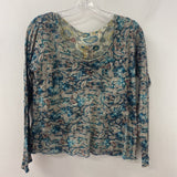 WOMEN'S TOP leaf print S