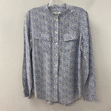 EQUIPMENT WOMEN'S BLOUSE/SHIRT blue white S