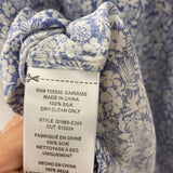EQUIPMENT WOMEN'S BLOUSE/SHIRT blue white S