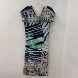 SAVE THE QUEEN WOMEN'S DRESS black white green L