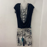 SAVE THE QUEEN WOMEN'S DRESS black white green L