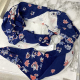 Club Monaco WOMEN'S SCARF/SHAWL navy pink white