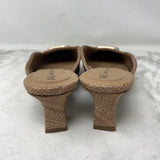 ANNE KLEIN WOMEN'S FOOTWEAR beige silver 9