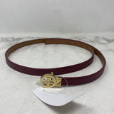 TORY BURCH WOMEN'S BELT burgundy tan S