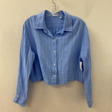 LITTLE MOON WOMEN'S BLOUSE/SHIRT blue white M