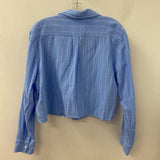 LITTLE MOON WOMEN'S BLOUSE/SHIRT blue white M