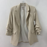 H&M WOMEN'S BLAZER/JACKET beige birdsye S