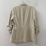 H&M WOMEN'S BLAZER/JACKET beige birdsye S