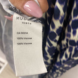 HUDSON NORTH WOMEN'S DRESS purple animal print L