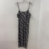 Banana Republic WOMEN'S DRESS grey white dots XL