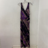 INC WOMEN'S DRESS purple tie-dye L