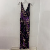 INC WOMEN'S DRESS purple tie-dye L
