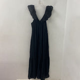 MANGO/MNG WOMEN'S DRESS black stripe XL