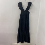 MANGO/MNG WOMEN'S DRESS black stripe XL