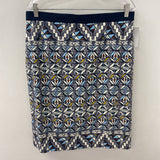 TORY BURCH WOMEN'S SKIRT navy white blue yellow XL