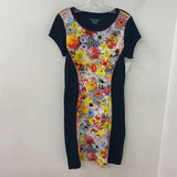 MARC CAIN WOMEN'S DRESS black pink white yellow 14