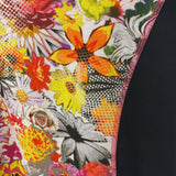 MARC CAIN WOMEN'S DRESS black pink white yellow 14