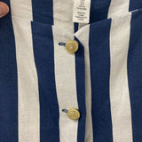 H&M WOMEN'S DRESS navy white stripe S