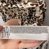 MANGO/MNG WOMEN'S DRESS white brown animal print 6