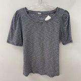 TALBOTS WOMEN'S T-SHIRT black white stripe S