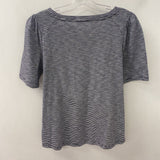 TALBOTS WOMEN'S T-SHIRT black white stripe S