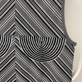 ZARA WOMEN'S DRESS black white stripe M-L