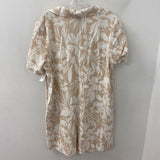 MATTY M WOMEN'S DRESS beige white tropical L