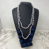 WOMEN'S NECKLACE grey navy copper