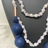 WOMEN'S NECKLACE grey navy copper