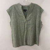 JNY jones new york WOMEN'S BLOUSE/SHIRT green white mix S