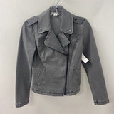 White House Black Market WOMEN'S DENIM JACKET grey 0