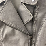 White House Black Market WOMEN'S DENIM JACKET grey 0
