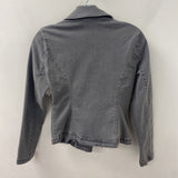White House Black Market WOMEN'S DENIM JACKET grey 0