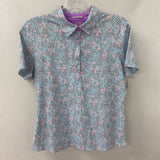 CUTTER & BUCK WOMEN'S ACTIVE TOP white multi colour dots M