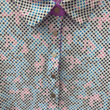 CUTTER & BUCK WOMEN'S ACTIVE TOP white multi colour dots M