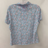 CUTTER & BUCK WOMEN'S ACTIVE TOP white multi colour dots M