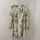TED BAKER WOMEN'S DRESS offwhite green pink S/1