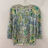 TALBOTS WOMEN'S CARDIGAN green yellow blue white XS