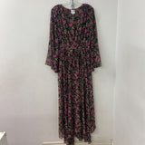 Misa WOMEN'S DRESS black pink green L