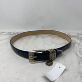 BRIGHTON WOMEN'S BELT black silver gold 32"