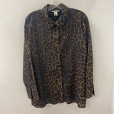 H&M WOMEN'S BLOUSE/SHIRT animal print XL