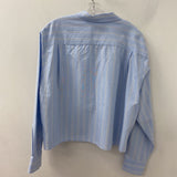 UNIQLO WOMEN'S BLOUSE/SHIRT blue white XL