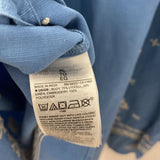 Banana Republic WOMEN'S BLOUSE/SHIRT blue cream XL