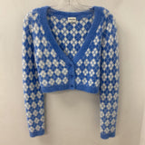 SUNDAY BEST WOMEN'S CARDIGAN blue white M